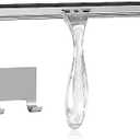 AmazerBath Squeegee for Shower Glass Door, Shower Squeegee for Glass Doors - All-Purpose Squeegee with Hook for Shower Doors, Windows, Mirrors, Tiles and Car Glass, 12 Inches - Clear