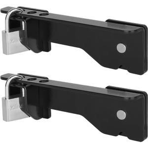 Kryonix 7.5" Flip Gate Latch Lock with 3 Hole, Heavy Duty Carbon Steel Door Latch for Outdoor Wooden Fence, 180Adjustable Double Gate Latch for Sliding Swing Open Gate,Barn Door (2PCS-Upgraded)