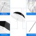 Selens Parabolic Umbrella and Diffuser Photography Lighting, 65 Inch Black Silver Reflective Deep Umbrella for Photo Studio Flash Speed Light