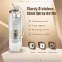 2 Gallon Stainless Steel Sprayer, 20 Wand & 3FT Reinforced Hose, Heavy Duty Hand Pump Sprayer with Pressure Gauge, Safety Valve and Adjustable Nozzle, for Lawn, Garden Watering (Silver-8L)