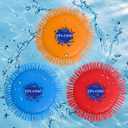 3Pcs Splash Water Flying Discs, Kids Water Splash Toy, Beach Flying Disc Pool Toy, Soft Water Game Disc Outdoor Summer Beach Toys and Swimming Pool Toys for Kids and Adults