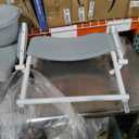 Shower Chair, Commode, Transport Chair, FSA Eligible, Rolling Bathroom Wheelchair for Handicap, Elderly, Injured or Disabled, 250 Lb. Weight Capacity, Aluminum Frame, White