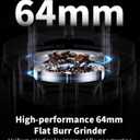 SHARDOR Professional 64mm Burr Coffee Grinder with 100 Grind Settings and All-Metal Chamber, Coffee Bean Grinder with Adjustable Electronic Timer and LED Display, Anti-Static,Black, 120V Only