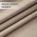 MIULEE 100% Blackout Linen Curtains for Bedroom 84 inches Long, Thermal Insulated Room Darkening Black Out Drapes for Living Room, Back Tab Rod Pocket, 2 Panels Set, 40 Wide x 84 Length, Taupe