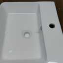 18.1 x 16.5 inch Modern White Rectangle Wall Mounted Bathroom Sink, Mini Floating Bathroom Vessel Sinks, Small Porcelain Corner Wall Mount Sink for Rvs, Restroom, Toilet