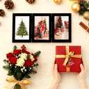 decorUhome Triple 7x5 Picture Frame Horizontal, Engineered Wood Trifold Photo Frame with Plexiglass for Tabletop Display, 7x5, Oak