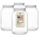Large Glass Jars 1 Gallon – 4 Pack Wide Mouth Mason Jars with Airtight Metal Lids – Made in USA – Gallon Jars for Fermenting, Pickling, Canning, Water Glassing Eggs, Sourdough Starter & Storage