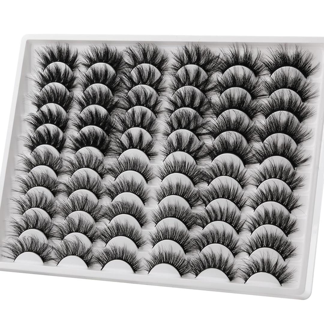 30 Pairs 20MM False Eyelashes ALICE Wholesale 6 Styles Lashes Bulk 6D Volume Dramatic Faux Mink Eyelashes Multipack