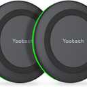 Yootech [2 Pack] Wireless Charger,10W Max Wireless Charging Pad Compatible with iPhone 17/17 Pro/17 Pro Max/Air/16/15/14/13/SE 2022/12/11,Samsung Galaxy S25/S24,for AirPods Pro 3(No AC Adapter)
