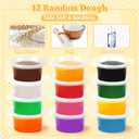 Aprilwolf 59 PCS 3 in 1 Dough Sets for Kids Ages 3-4-8, Art Crafts Dough Tools Kit, Ice Cream Playset Noodle Hamburger Maker Machine, Kitchen Creations Food Play Toys Toddlers Boys Girls