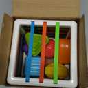 Montessori Toys for 1 Year Old, Cube & 6 Sensory Shape Blocks, Baby Toys 12-18 Months, Developmental Infant Birthday Gifts for Learning Toddler Age 1 2 3 (4.9 inch Cube)