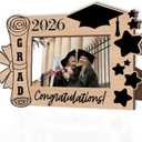 2026 Graduation Photo Frame, 4x6 Wooden Class of 2026 Graduation Picture Frame for High School College Graduation Gifts, Tabletop Desktop Display Graduation Party Decor Keepsake
