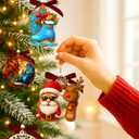 2 x 67 Christmas Ornament - 67 Ornaments for Christmas Tree 2025 - Funny 6 7 for Teens, Kids - Viral Xmas Acrylic Decoration, Teen Girls Trendy Stuff - Meme Funny White Elephant Gifts (67 Santa Reindeer)