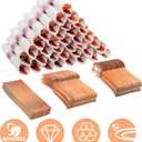 100 Pack Pre Rolled Rose Gold Plastic Silverware Set with Napkins,Disposable Wrapped Heavy Duty Cutlery Set for Wedding Birthday Party-100 Forks,Knives,Spoons,Utensils Set,Plasticware Bulk