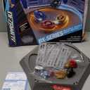 DEZAWRTY Gyro X Stadium Battling Set, 4 Spinning Tops, 2 Launchers and Arena with X Acceleration Rail, Boys Toys Kids Birthday Gift Ideals, 6+ Years Old (Grey)