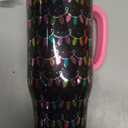 Swig Life 40oz Mega Mug, 40oz Tumbler with Handle and Straw, Extra Large Insulated Tumblers, Cup Holder Friendly Travel Mug (Tacky Lights)