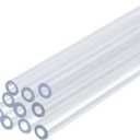 uxcell 10 Pcs Clear Plastic Rigid Tubing 2mm ID x 4mm OD, 0.5 Meters Length Round Polycarbonate Tubing for Aquarium Water Pipe, Water Cooling System, Plumbing