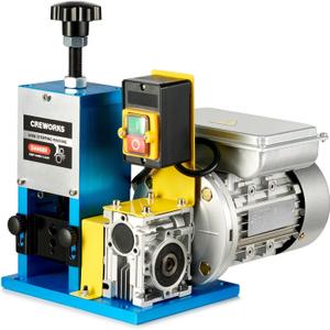 CREWORKS 180W Electric Wire Stripper Machine, 0.06"-1" Automatic Wire Stripping Machine, Wire Stripping Tool for 1.5-25 mm Scrap Wire, 5 Channel Copper Wire Stripper Tool for Leftover Cable Recycling