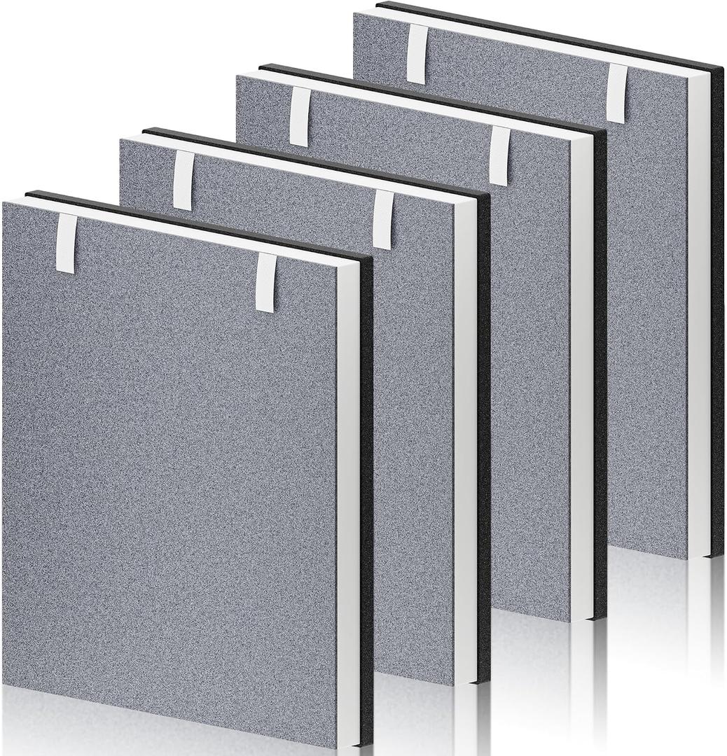 4 Pack Vital 100 Replacement Filter for LEVOIT Vital 100 Air Purifier, 3-in-1 High-Efficiency Activated Carbon Filter, Part Number Vital 100-RF