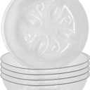 PS15 4" Heavy Duty Clear Plastic Saucer (Pack of 5), Transparent