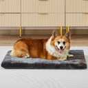 LIORCE Memory Foam Dog Crate Pad, Medium, 30-inch, Grey - Orthopedic Pet Bed Mat with Waterproof Lining, Removable Washable Cover, for Dogs & Cats