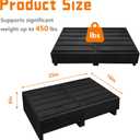 Wooden Step Stool 6 Height, Step Stools for Bed, Bed Steps for High Beds for Adults and Elderly, Step Stool for Bedroom, Kitchen, Living Room, Black