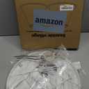 Bell Lamp Shades Set of 2, 6"Top x 13"Bottom x 10"High, Beige Shade Replacement for Table Lamps, Floor Lamps, Fabric Natural Linen Hand Crafted(Spider Fitter), Harp Holders Included, Assembly Required