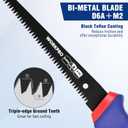 WORKPRO Drywall Saw, 6-inch Jab/Keyhole/Wallboard/Sheetrock Cutting Tool with Ergonomic Handle, Triple Ground Teeth, Faster Cutting Drywall Cutter with 8-TPI Bi-metal Blade (Blue)