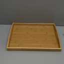 Bam & Boo Natural Bamboo Serving Tray Extra Large Rectangular with Handles for Food, Drinks, Storage, Decor, Vanity, Breakfast, Parties, Weddings, Picnics(17.75 x 13 x 2.35, Natural)