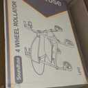 Rollator Walkers with Seat for Seniors, Foldable 8" Big Wheels All Terrain Rolling Walker, Handles and Ergonomic Seat Height Adjustable, 350lb Weight Capacity (Burgundy)