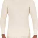 Fruit of The Loom Mens Recycled Waffle Thermal Underwear Crew Top (4X, Natural)
