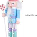 PRETYZOOM 4pcs Christmas Nutcracker Ornaments, 5 Inch Wooden Nutcracker Hanging Pendants, Holiday Soldiers Keepsake, Christmas Party Decoration