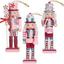 Kurt Adler 5" Wooden Candy Nutcracker Ornaments, 4 -Piece