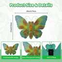 VEWOGARDEN Butterfly Wall Decor, Large Outdoor Metal Hanging Wall Art for Home Outside Patio Garden Fence Decorations, Turquoise