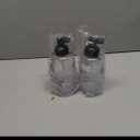 mDesign Round Plastic Refillable Foaming Soap Dispenser Pump Bottle for Bathroom Vanity Countertop  VintageInspired, Compact Container Design  Twain Collection  2 Pack  Clear/Matte Black