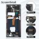 OLED for Samsung S22 Ultra 5g Screen Replacement for Samsung Galaxy S22 Ultra 5g SM-S908U LCD Screen Touch Digitizer Frame for SM-S908U1 Screen Replacement Display Black (US Version with Fingerprint)
