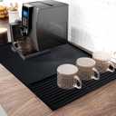 Coffee Bar Mat for Countertop, Emptycolor Heat Resistant Non-Slip Silicone Coffee Maker Station Mat for Counter, Waterproof Espresso Machine Mat