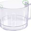 7-Cup Food Processor Work Bowl Compatible with Cuisinart DLC-10 Series2tabs ONLY,DFP-7JBS2tabs,Replace#: FP-631AGTX,FP-631AGTX1,Note: This is a replacement for the one with 2 tabs on the rim ONLY