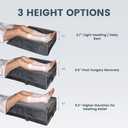 CIVJET 3-Height Adjustable Wide Leg Elevation Pillows for After Surgery or Sleeping, Memory Foam Support for Both Legs, Knee & Ankle Wedge for Swelling & Circulation, Removable Washable Velvet Cover