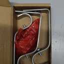 Bay Window Curtain Rods, HOTOZON 7/8 Inch Heavy Duty Curtain Rods for Bay Windows 32-86 Inch(Center Rod), 32-58 Inch Side Rods for Windows, Decorative Drapery Rod with End Cap Finials, Antique Silver