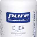 Pure Encapsulations DHEA 25 mg, 60 Capsules (EXP 07/15/27)