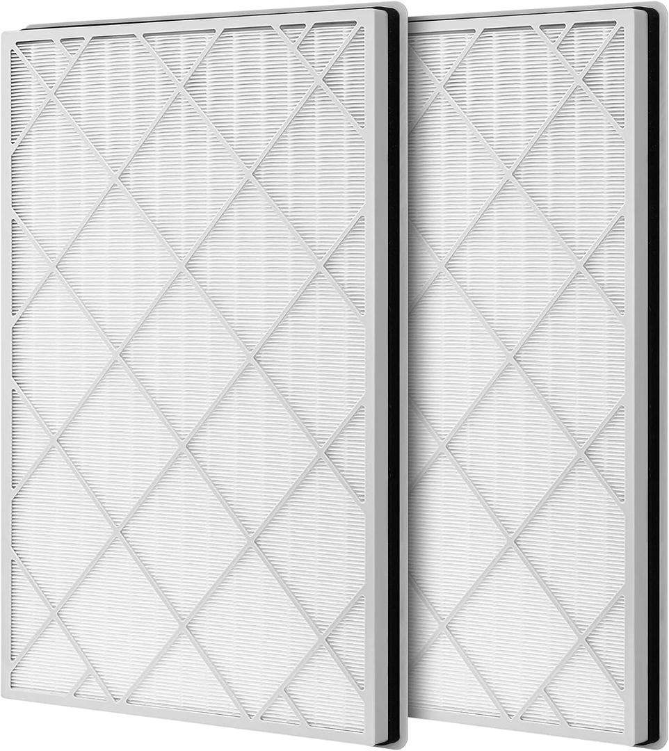 2 Pack HE601 Replacement Filters Fit for Shark HE600 HE601 HE602 Air Purifier 6-Fan Models,H13 Premium 3-in-1 True for Shark HE601 Air Purifier Filter Replacement