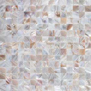 Mother of Pearl Peel and Stick Backsplash MOP Shell Mosaic Subway Tile, for Living Room Background Wall and Kitchen 12In x 12In Natural (1 Pack)