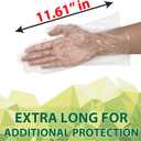 KLEEN CHEF 525 PCS Plastic Disposable Gloves Medium | Clear Disposable Gloves for Food Prep, Cooking, Cleaning, Food Handling (X-Large)