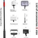 UPETTOOLS Aquarium Clean Tool 6 in 1 Fish Tank Cleaning Kit Algae Scraper Scrubber Pad Adjustable Long Handle Fish Tank Brush Cleaner Set