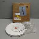 hykolity 12 Inch Selectable CCT LED Round Flat Panel Light, 24W 3000K/4000K/5000K, Edge-Lit Flush Mount Ceiling Light Fixture for Kitchen, Bedroom, Laundry and Closet Room, White