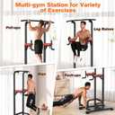 RELIFE REBUILD YOUR LIFE Power Tower Pull Up Bar Station Workout Dip Station for Home Gym Strength Training Fitness Equipment, Red 
