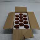 12 Pcs Amber Glass Votive Candle Holders, Tealight Candle Holders for Table Centerpieces, Vintage Candle Holder Bulk, Boho Wedding, Home, Bridal Shower, Birthday Party Table Decor (Amber)