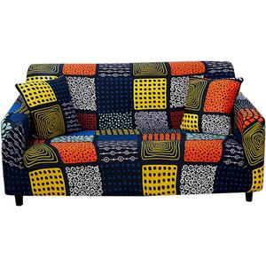HOOBUY Printed Sofa Cover Stretch Couch Covers Sofa Slipcovers for 2 Cushion Couch and Loveseat with Two Free Pillow Case Bragg (2 Seater/Loveseat)