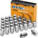 Dynofit M14x1.5 OE Wheel Lug Nuts for 2008+ Che-vy Silverado GM/C Sierra 2500 3500,One-Piece Chrome Factory Lug Nuts for 2012+ RAM 2500 3500, 32PCS 7/8" Hex 1.75" H Replace OEM 611-236|611-330